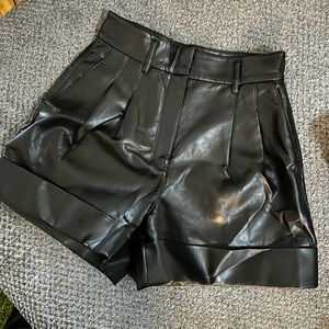 Aritzia Leather Shorts